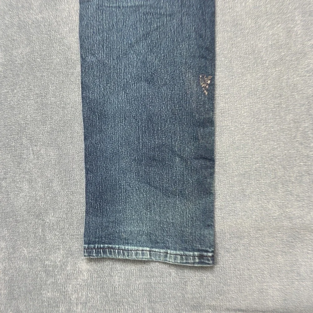 Kenneth Cole Straight Jeans Men 32x30 Blue Denim Distressed Mid Rise Medium Wash